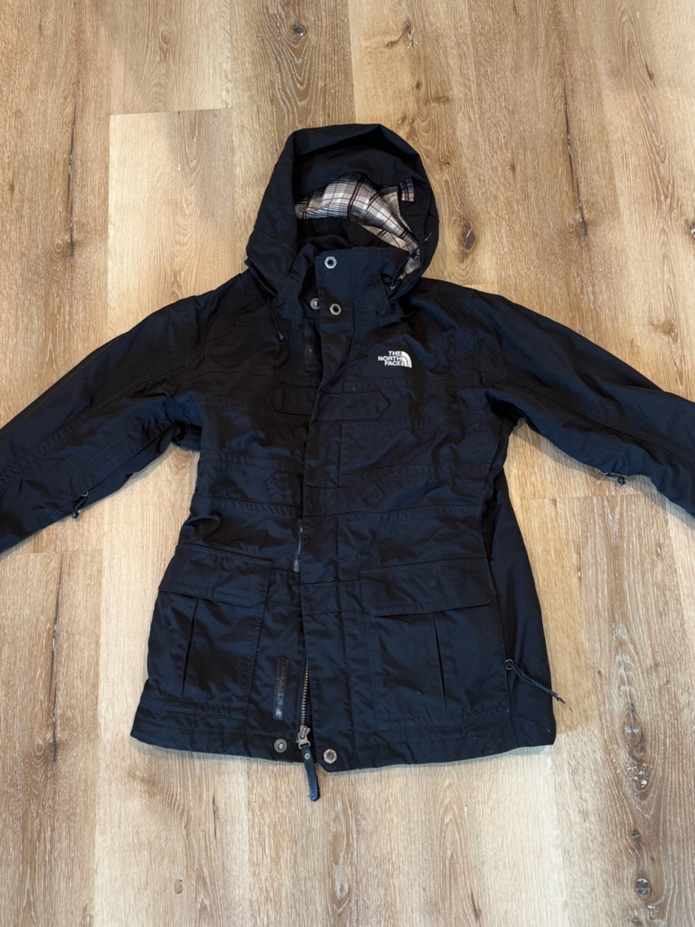 The north face women’s convertible strapless coat parka hyvent size medium Y2K